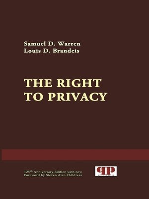 cover image of The Right to Privacy